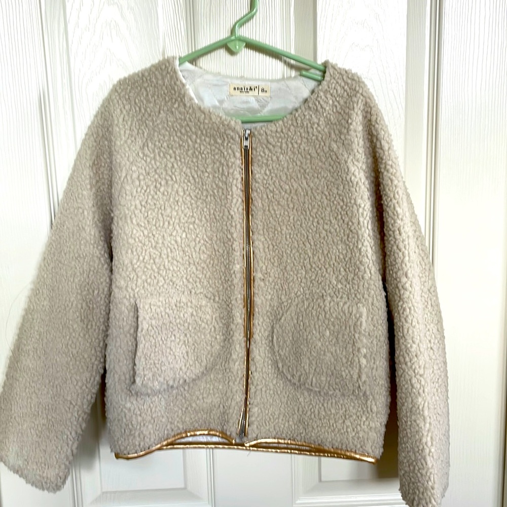 Anais & i cream wool jacket EUC size 8